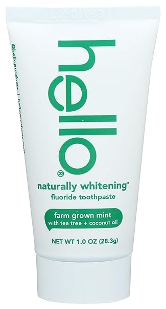 HELLO Farm Grown Mint Naturally Whitening Toothpaste, 1 OZ