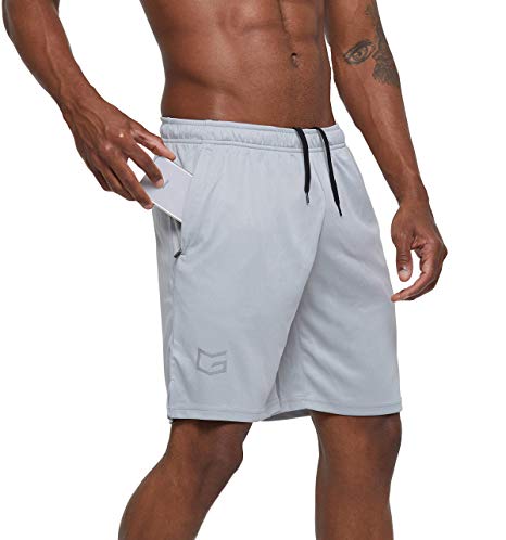 G Gradual Men's 7" Workout Running Shorts Quick Dry Lightweight Gym Shorts with Zip Pockets