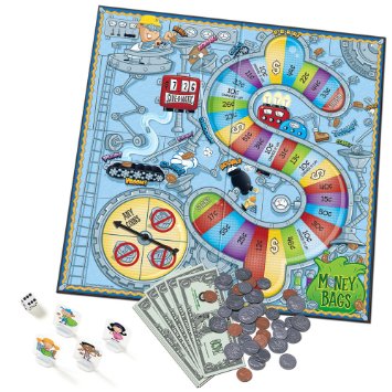 Learning Resources - Money Bags Coin Value - Educational Board Game