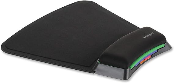 Kensington SmartFit Mouse Pad with Ergonomic Wrist Rest (K55793AM), Black, 10.4" x 10.3"