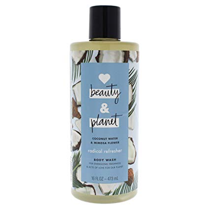 Love Beauty and Planet Radical Refresher Body Wash, Coconut Water & Mimosa Flower, 16 Ounce