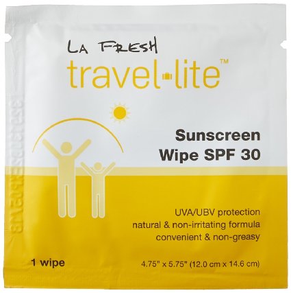 La Fresh Travel-lite Sunscreen SPF 30 Wipes 48 Count