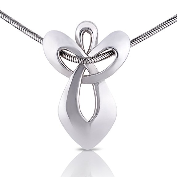 Angel Necklace For Women - Silver Tone Stainless Steel Pendant Necklace - Sold In An Elegant Gift Box