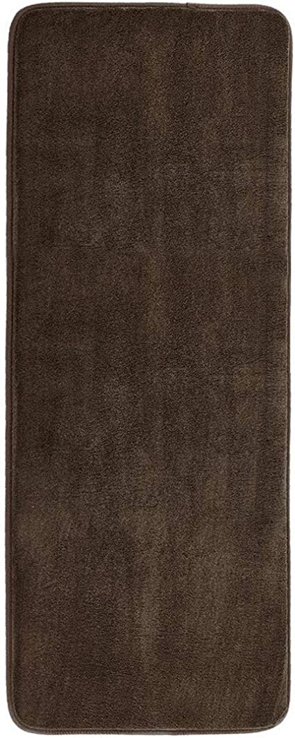 MAYSHINE Memory Foam Non Slip Anti Fatigue Bath Mat | Thick Absorbent Plush Velvet Bathroom Rug - Machine Washable, 58x24, Chocolate Brown