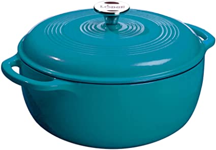 Lodge Enameled Cast Iron Dutch Oven, 6 Qt, Cornflower