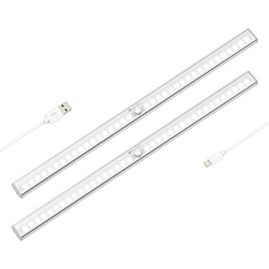 LED Closet Light, OxyLED USB Rechargeable 36 LEDs Motion Sensor Night Light, Portable Magnetic Security Closet Light for Cabinet, Wardrobe, Stairway, 2 Sensor Mode, 2 Pack