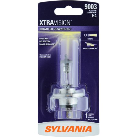 SYLVANIA 9003 (also fits H4) XtraVision Halogen Headlight Bulb, (Pack of 1)