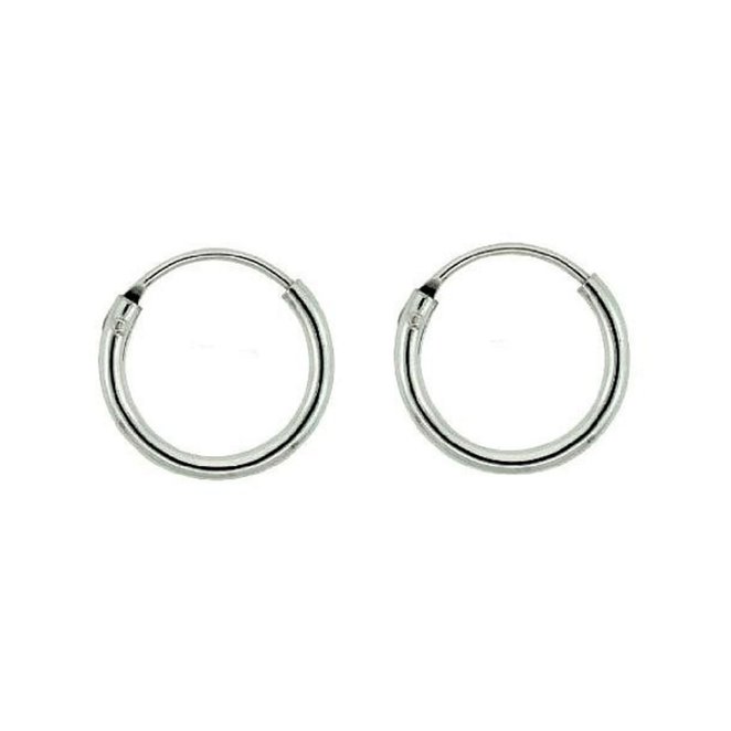 Comfort Fit 925 Sterling Silver Small Endless Hoop Earrings for Cartilage, Nose and Lips, 3/8 Inch (10mm)