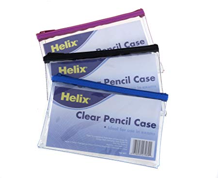 Helix Pencil Case PVC Coloured Zip 200x125mm Ref M77040