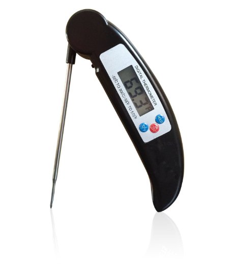 Cooking Thermometer Best Ultra Fast Instant Read Digital Electronic BBQ Gigital Meat Thermometer with Collapsible Internal Probe.