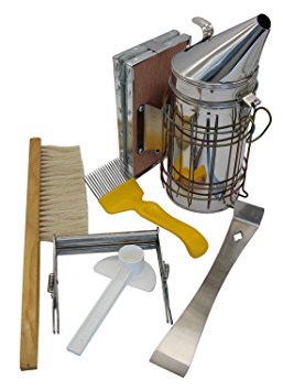 Blisstime Beekeeping Tool Kit Set of 6 Bee Hive Smoker,Bee Brsuh Beekeeping Accessory -Bee Keeping Tool
