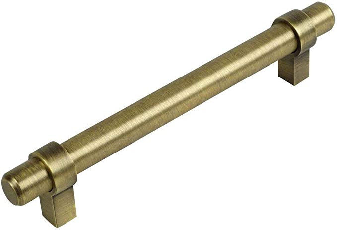 10 Pack - Cosmas 161-192BAB Brushed Antique Brass Cabinet Bar Handle Pull - 7-1/2" Inch (192mm) Hole Centers
