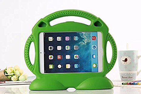 Eastchina® New Coverbot Fashion Style Super Light Weight Cute Kids Child Shock Proof EVA Foam Handle Stand Super Protection Convertible Protective Cover Case for Kids Bumper Protector Defender Case for Apple Ipad Mini 1 & Ipad Mini 2 Mini Retina (C-green)