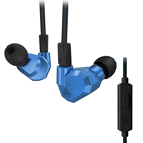 KZ ZS5 Dual Dynamic and Dual Armature 2DD 2BA Hifi In Ear Earphone (Blue with Mic)