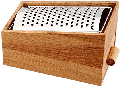 Sagaform 5010138 Stainless Steel Grater with Oak Cheese Catcher