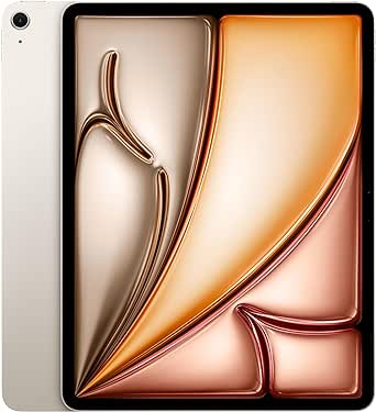 Apple iPad Air 13-inch (M2): Liquid Retina display, 256GB, Landscape 12MP Front Camera/12MP Back Camera, Wi-Fi 6E, Touch ID, All-Day Battery Life — Starlight