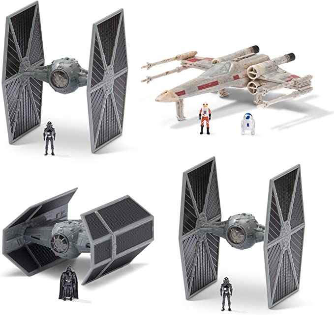 STAR WARS Micro Galaxy Squadron Death Star Trench Run Battle Pack - Four Vehicles Plus Five Micro Figure Accessories (Amazon Exclusive)