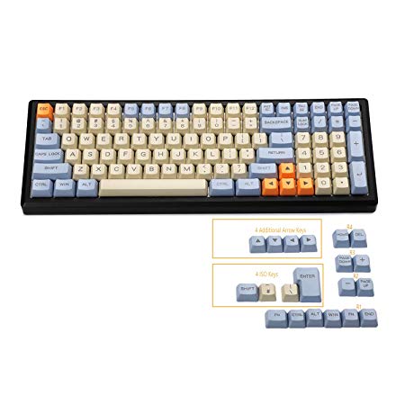 YMDK 96 84 ANSI ISO Keyset OEM Profile Thick PBT Keycap Set for Cherry MX Mechanical Keyboard YMD96 RS96 KBD75 YMD75 FC980M(Godspeed)