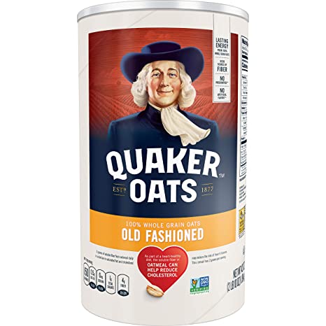 Quaker Old Fashioned Oatmeal, Breakfast Cereal, 42 oz Canister