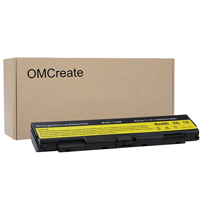 OMCreate battery for Lenovo W540 T540P T440P L440 L540 - (0C52864) - 12 Months Warranty [Li-ion 6-Cell]