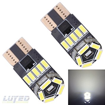 LUYED 2 X 400 Lumens Super Bright 4014 15-EX Chipsets Canbus W5W 194 168 2825 Led Bulbs,Xenon White