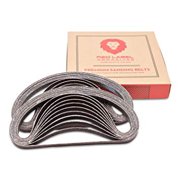1/2 X 18 Inch 60 Grit Aluminum Oxide Air File Sanding Belts, 20 Pack