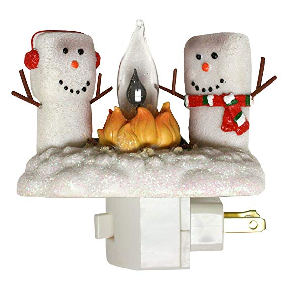 Roman 48996-4.5" Marshmallow Campfire Flickering Night Light (165115)