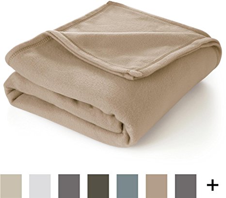 Martex Super Soft Fleece Blanket - King, Warm, Lightweight, Pet-Friendly, Throw for Home Bed, Sofa & Dorm - Linen