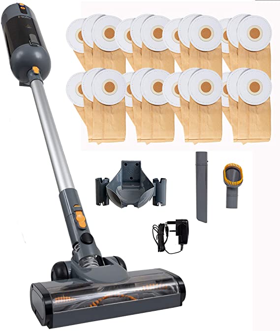 Halo Capsule - Lightweight Cordless Stick Vacuum Cleaner Bundle Deal - Powerful, 60 min Runtime, Compact, Only 2.6kg, Carpets & Hard Floors, 1.6L Capacity, 2-Year Warranty (26 Bags & Wall Dock)