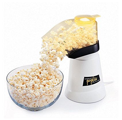 Presto 04820 PopLite Hot Air Popper Healthy Popcorn Home Maker, 18 cups