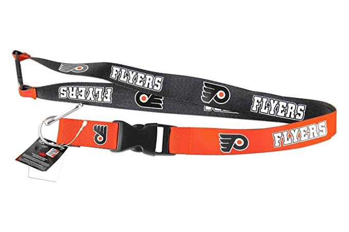 NHL Philadelphia Flyers Reversible Lanyard Keychain Badge Holder