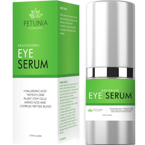 Revitalize Eye Serum - For Dark Circles, Puffiness, Bags, Tired, and Swollen Eyes - Anti-Aging Treatment - FREE e-Book With Purchase - Hydrating, Firming & Diminishes Wrinkles, Fine Lines, and Crows Feet