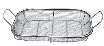 THE BEST QUALITY BBQ Mesh Grill Baskets, BBQ Roasting Pans, Combination Grill Smokers, Great for Grilling Seafood, Ribs, Steaks, Burgers, Chicken, and Veggies, EZ Clean, and Dishwasher Safe