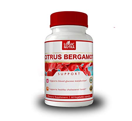 Bergamot Capsules by Logic Nutra Cholesterol Support, Helps Maintain Balanced Cholesterol Levels to Aid Heart and Cardiovascular Health. Gluten Free, Vegan, 60 Capsules