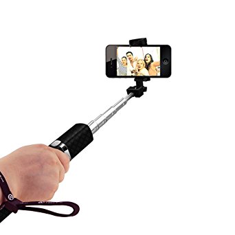 Labvon Bluetooth Selfie Stick Mini Extendable Monopod with Built-in Remote Shutter for iPhone 7/7 plus/6/6s/Android&IOS Smartphones