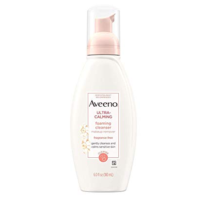 Aveeno Ultra-Calming Fragrance-Free Foaming Cleanser 6 Fluid Ounces (Pack of 2)