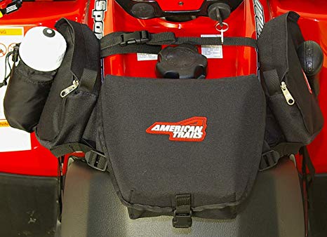 American Trails - ATV Saddle Bag Black - Tank Bag Front Accessories Storage Pack Luggage