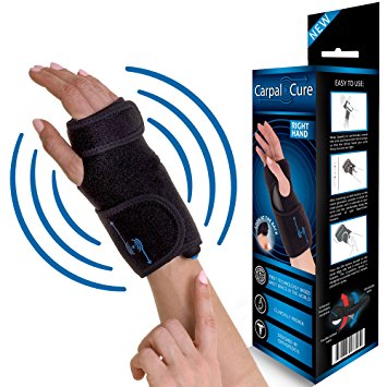 CarpalCure wrist brace- GUARANTEED Pain Relief WITH ONE BUTTON CLICK. Effective With Carpal Tunnel Syndrome, Tendonitis & Arthritis, Sprained Wrist And More. PERFECT For Day And Night Use (Right.)