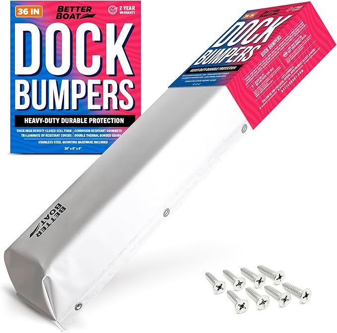 Boat Dock Bumper Guards with Screws Dock Boat Bumpers for Dock Edge or Piling Bumpers for Boat Dock Vertical Pole Post Boat Dock Accessories Marine Grade Pads for Horizontal Deck or Pier Fenders