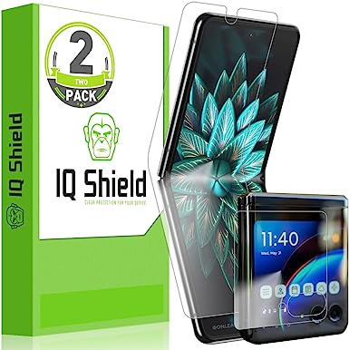 IQShield Screen Protector Compatible with Motorola Razr , Plus (2023) (2-Pack) Anti-Bubble Clear Film