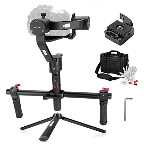 MOZA Air 3 Axis Handheld Gimbal Stabilizer with Dual Handheld Grip 3 Axis 360 Degree Unlimited Rotation for Cameras Between 1.1Lb-5.5Lb Sony A7 Series Panasonic GH5 GH4 GH3 BMPCC Canon EOS 5D Mark IV