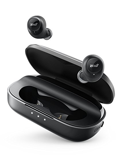ZOLO Liberty Total-Wireless Earphones, Bluetooth Earbuds with Graphene Driver Technology and 24 Hours Battery Life, Sweatproof Total-Wireless Earbuds with Smart AI