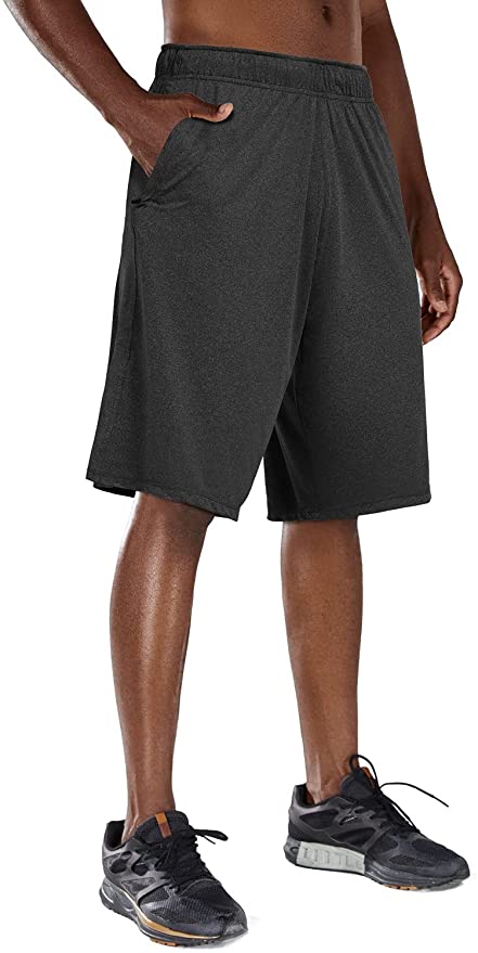 BALEAF Men's Basketball Shorts with Zipper Pockets Quick Dry Athletic Long Shorts 10" Workout Running