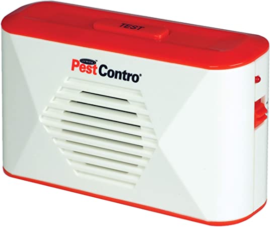 Lentek PR23 Koolatron Pest Control Battery Operated Repeller Automatic 88 dB Dual Ultrasonic Sirens, Led Power Indicator, Audible Test Button, White