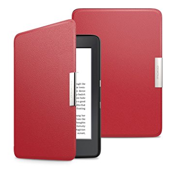 MoKo Case for Kindle Paperwhite, Premium Ultra Lightweight Shell Cover with Auto Wake / Sleep for Amazon All-New Kindle Paperwhite (Fits All 2012, 2013, 2015 and 2016 Versions), RED