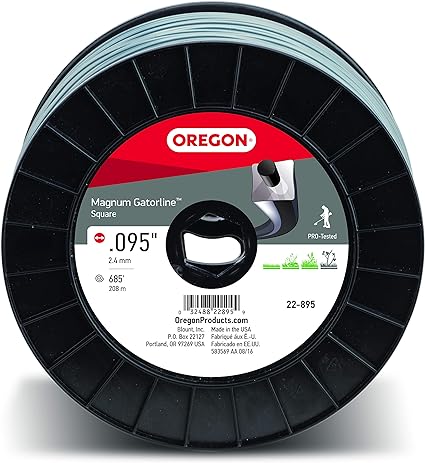 Oregon 22-895 Magnum Gatorline Square Trimmer Line .095-Inch by 685-Foot, Gray