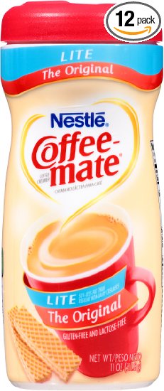 Coffee-mate Coffee Creamer, Original Lite Canister, 11-Ounce Containers (Pack of 12)