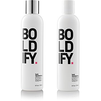 BOLDIFY Thickening Shampoo   Conditioner set with BIOTIN - For Thicker, Stronger and Fuller Hair with Every Use - Color Safe and Vitamin Infused for Volumizing (2 x 8oz) Sulfate Free for Men & Women