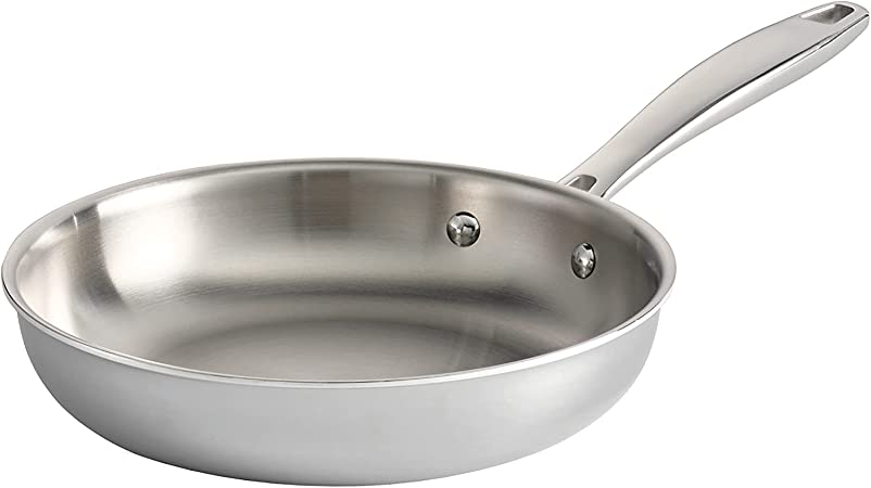 Tramontina Fry Pan Stainless Steel Try-Ply Clad 8-in, 80116/004DS