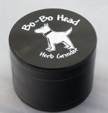 Bo-Bo Head 5-piece Aluminum Herb and Tobacco Grinder - Best Quality - Aircraft Anodized Aluminum - CNC Cut - Pollen and Kief Catcher - For Smokers Gardeners Cooks and Chefs - Portable Size - Magnetic Lid